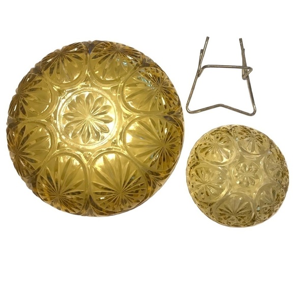 Vintage Amber Honey Gold Chip and Dip Set 3Piece  Anchor Hocking Indiana Glass ? - Picture 4 of 7